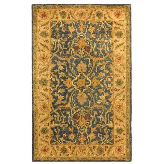 SAFAVIEH Antiquity Collection AT14E Handmade Blue Rug Image 1