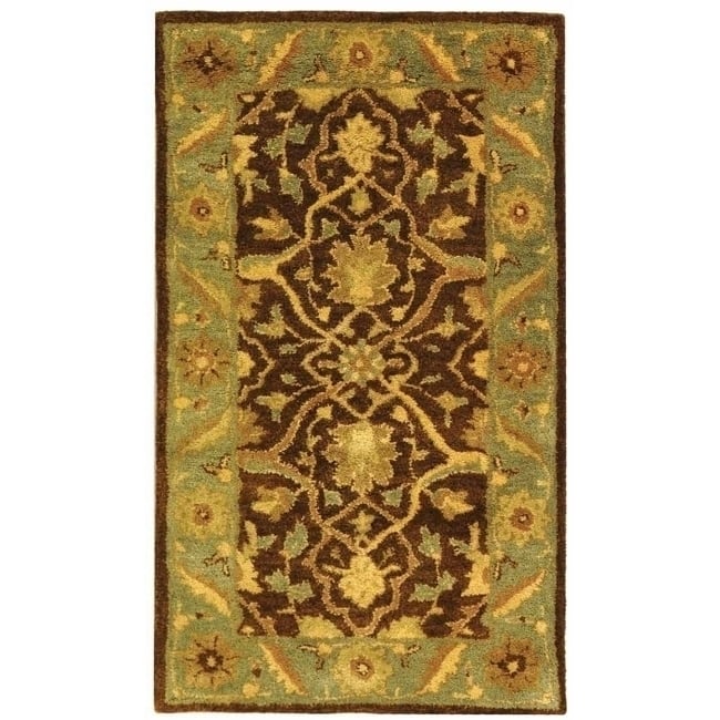 SAFAVIEH Antiquity AT14F Handmade Brown / Green Rug Image 1