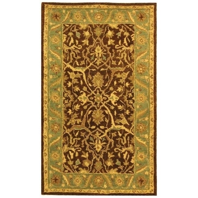 SAFAVIEH Antiquity AT14F Handmade Brown / Green Rug Image 1