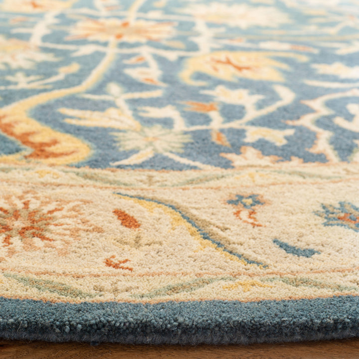 SAFAVIEH Antiquity Collection AT14E Handmade Blue Rug Image 11