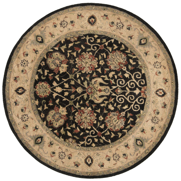 SAFAVIEH Antiquity Collection AT21B Handmade Black Rug Image 4