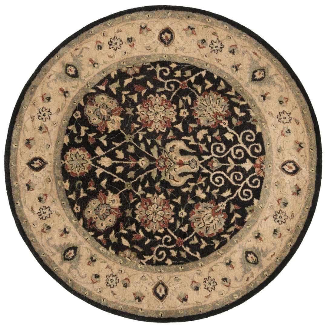 SAFAVIEH Antiquity Collection AT21B Handmade Black Rug Image 1