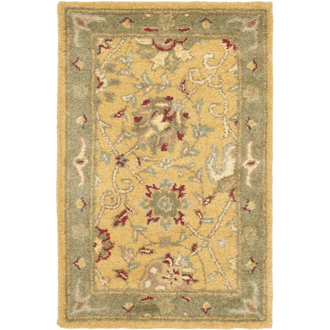 SAFAVIEH Antiquity Collection AT21C Handmade Gold Rug Image 1