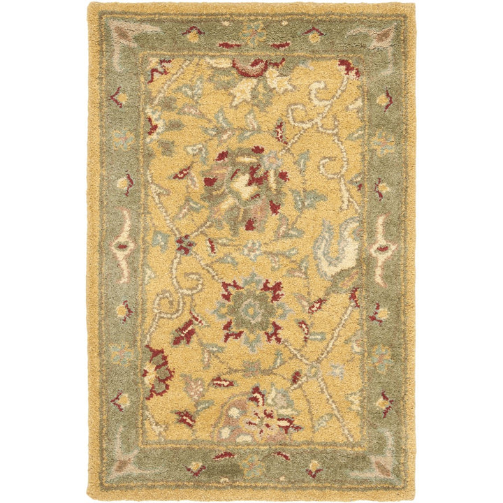 SAFAVIEH Antiquity Collection AT21C Handmade Gold Rug Image 1