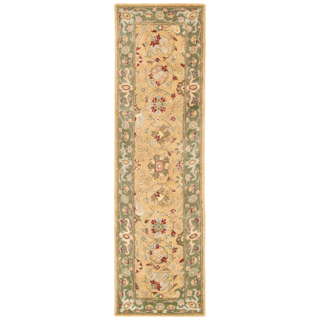 SAFAVIEH Antiquity Collection AT21C Handmade Gold Rug Image 9