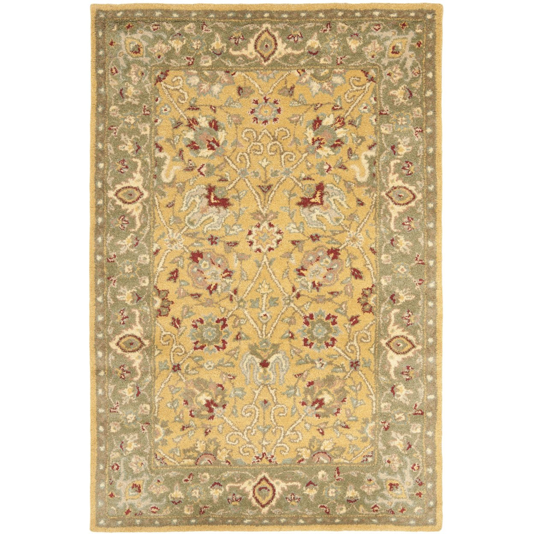 SAFAVIEH Antiquity Collection AT21C Handmade Gold Rug Image 10