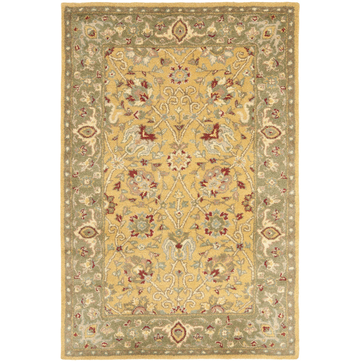 SAFAVIEH Antiquity Collection AT21C Handmade Gold Rug Image 10