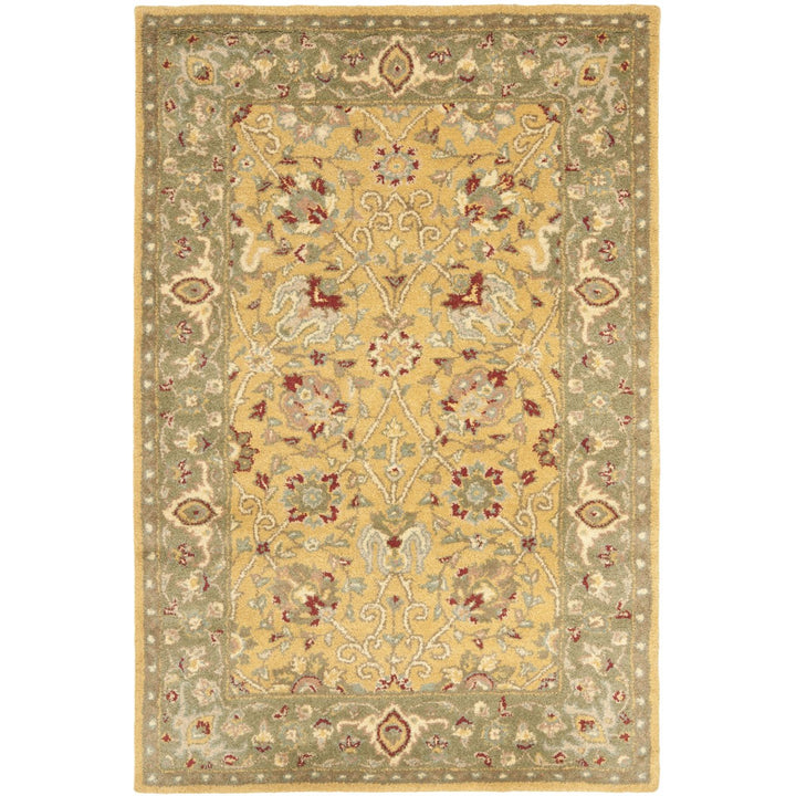 SAFAVIEH Antiquity Collection AT21C Handmade Gold Rug Image 10