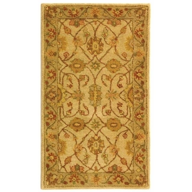 SAFAVIEH Antiquity AT17A Handmade Ivory /Light Green Rug Image 1