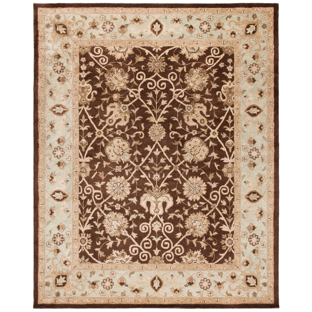 SAFAVIEH Antiquity AT21G Handmade Brown / Green Rug Image 1