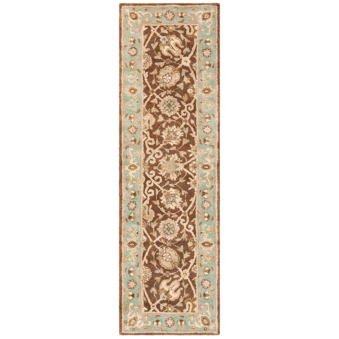 SAFAVIEH Antiquity AT21G Handmade Brown / Green Rug Image 3