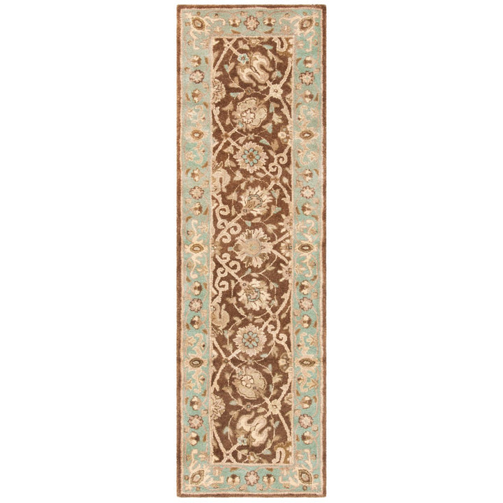 SAFAVIEH Antiquity AT21G Handmade Brown / Green Rug Image 1