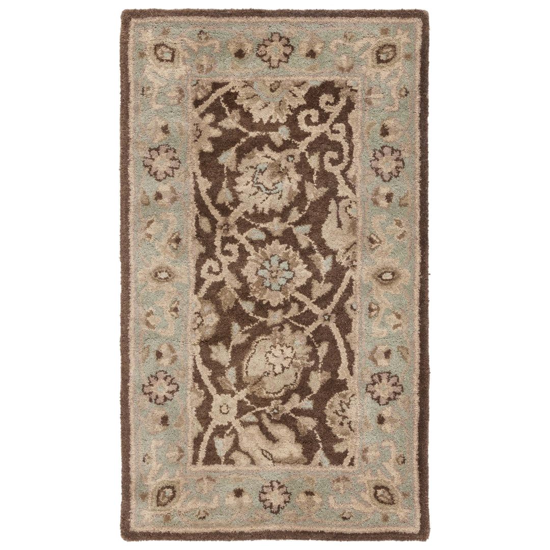 SAFAVIEH Antiquity AT21G Handmade Brown / Green Rug Image 4