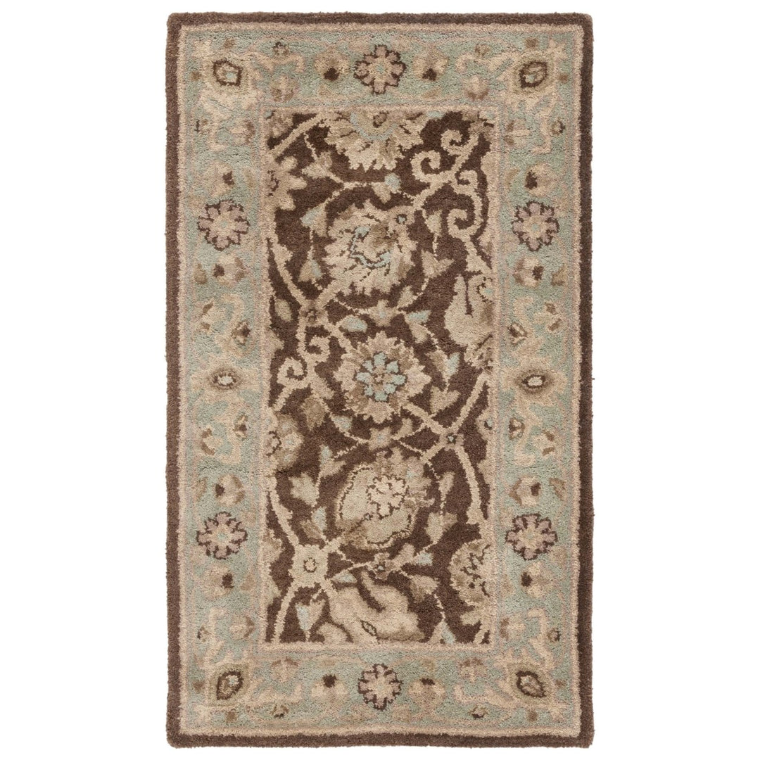 SAFAVIEH Antiquity AT21G Handmade Brown / Green Rug Image 1