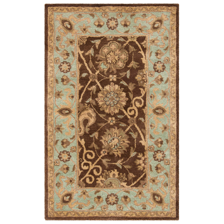 SAFAVIEH Antiquity AT21G Handmade Brown / Green Rug Image 5