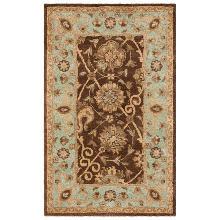 SAFAVIEH Antiquity AT21G Handmade Brown / Green Rug Image 1