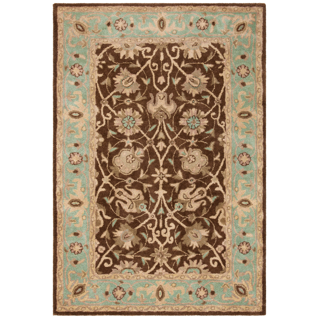 SAFAVIEH Antiquity AT21G Handmade Brown / Green Rug Image 6