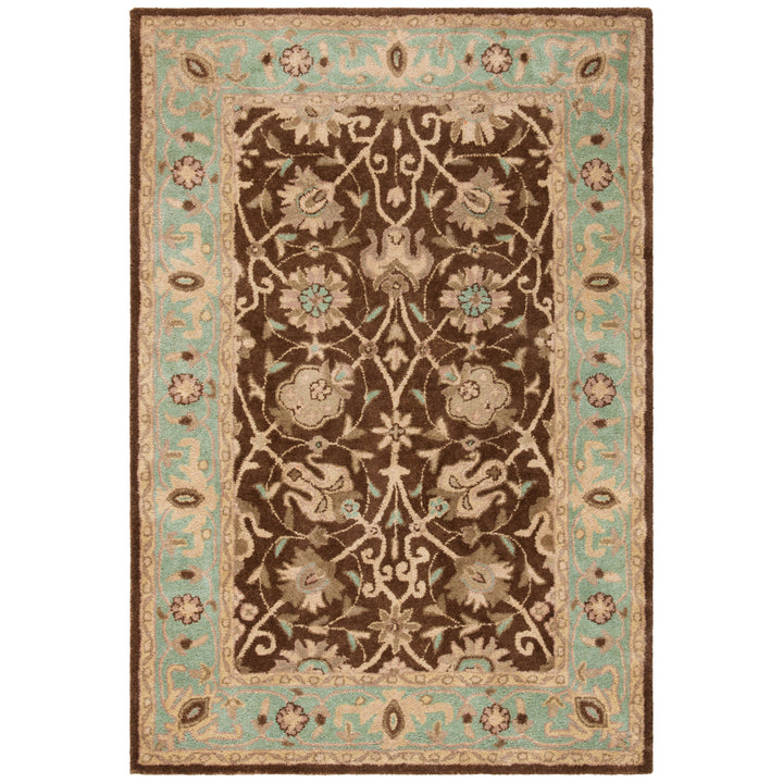 SAFAVIEH Antiquity AT21G Handmade Brown / Green Rug Image 6