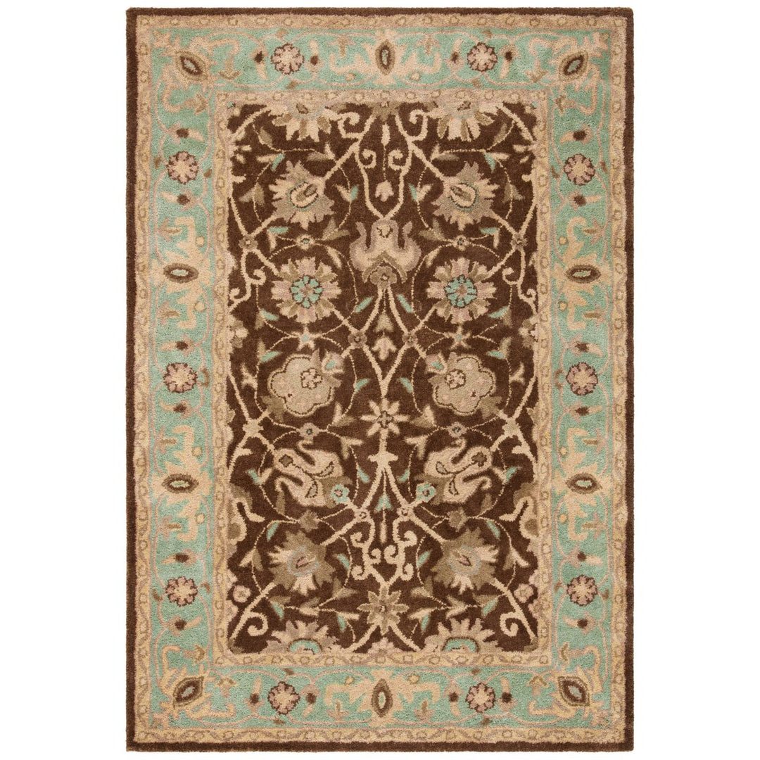 SAFAVIEH Antiquity AT21G Handmade Brown / Green Rug Image 1