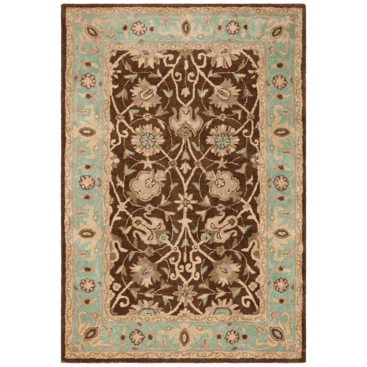 SAFAVIEH Antiquity AT21G Handmade Brown / Green Rug Image 1