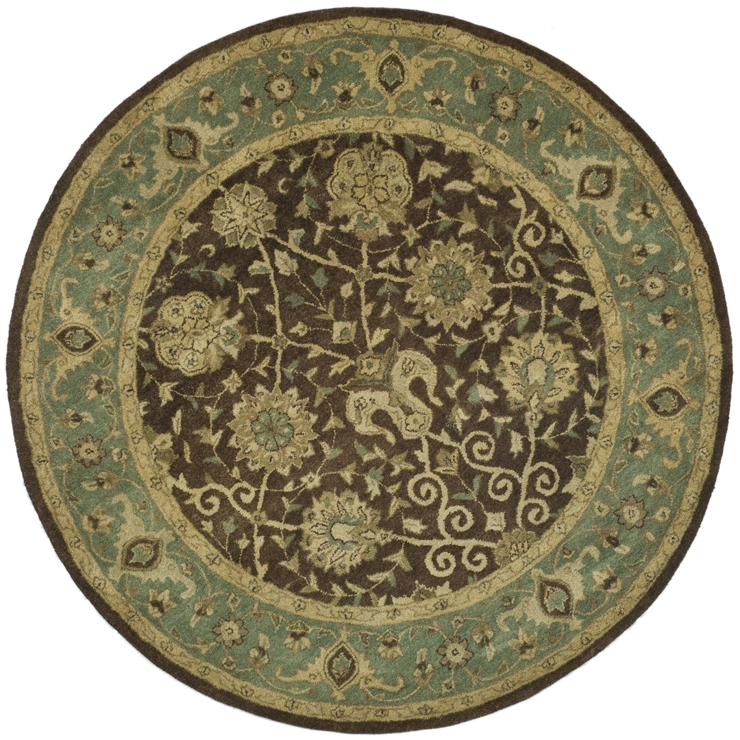 SAFAVIEH Antiquity AT21G Handmade Brown / Green Rug Image 7