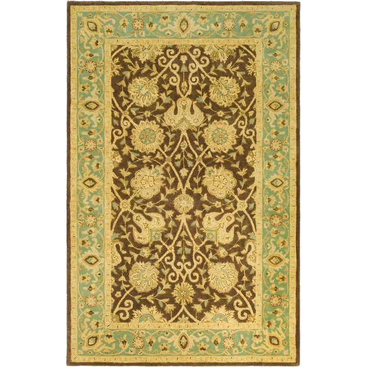 SAFAVIEH Antiquity AT21G Handmade Brown / Green Rug Image 8