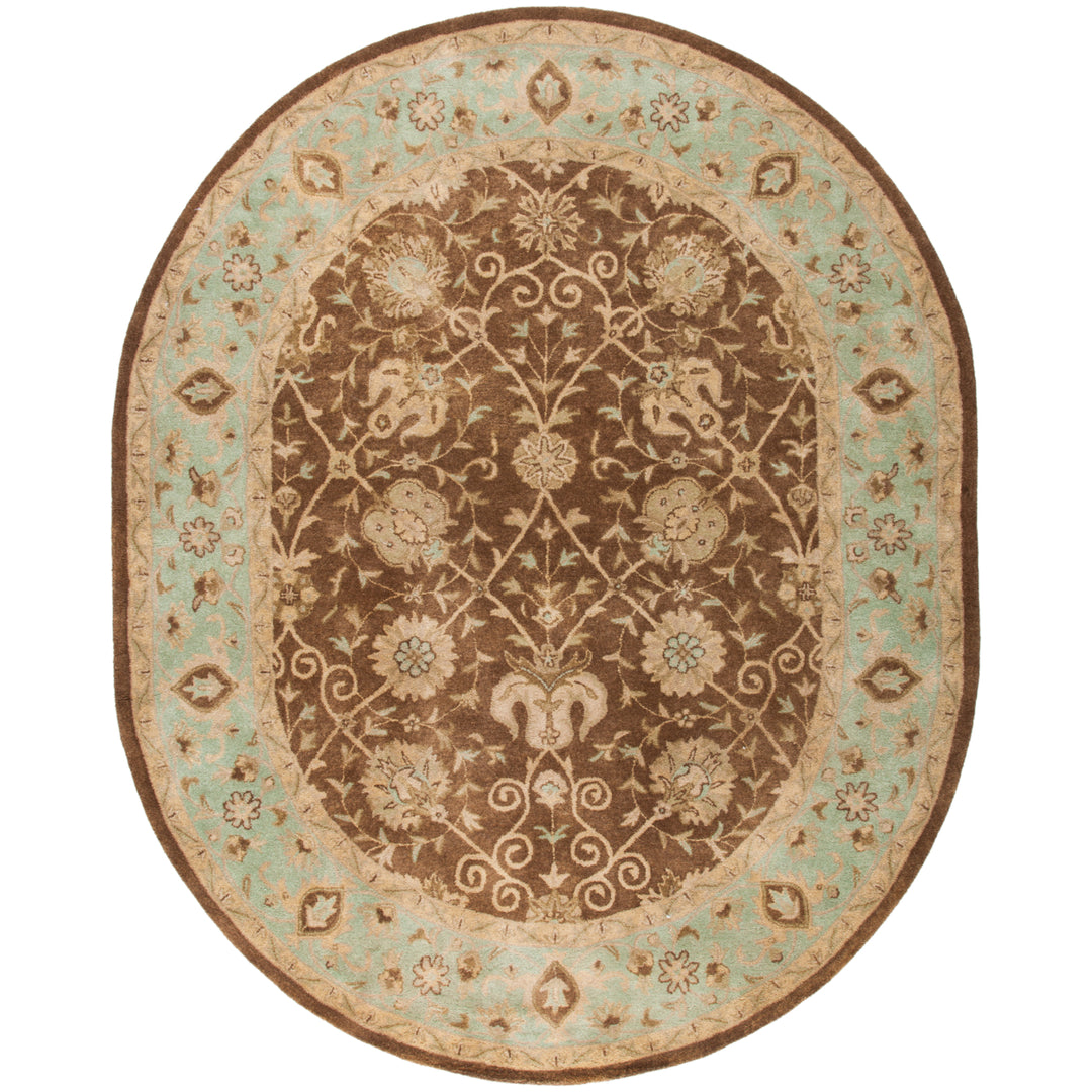 SAFAVIEH Antiquity AT21G Handmade Brown / Green Rug Image 10