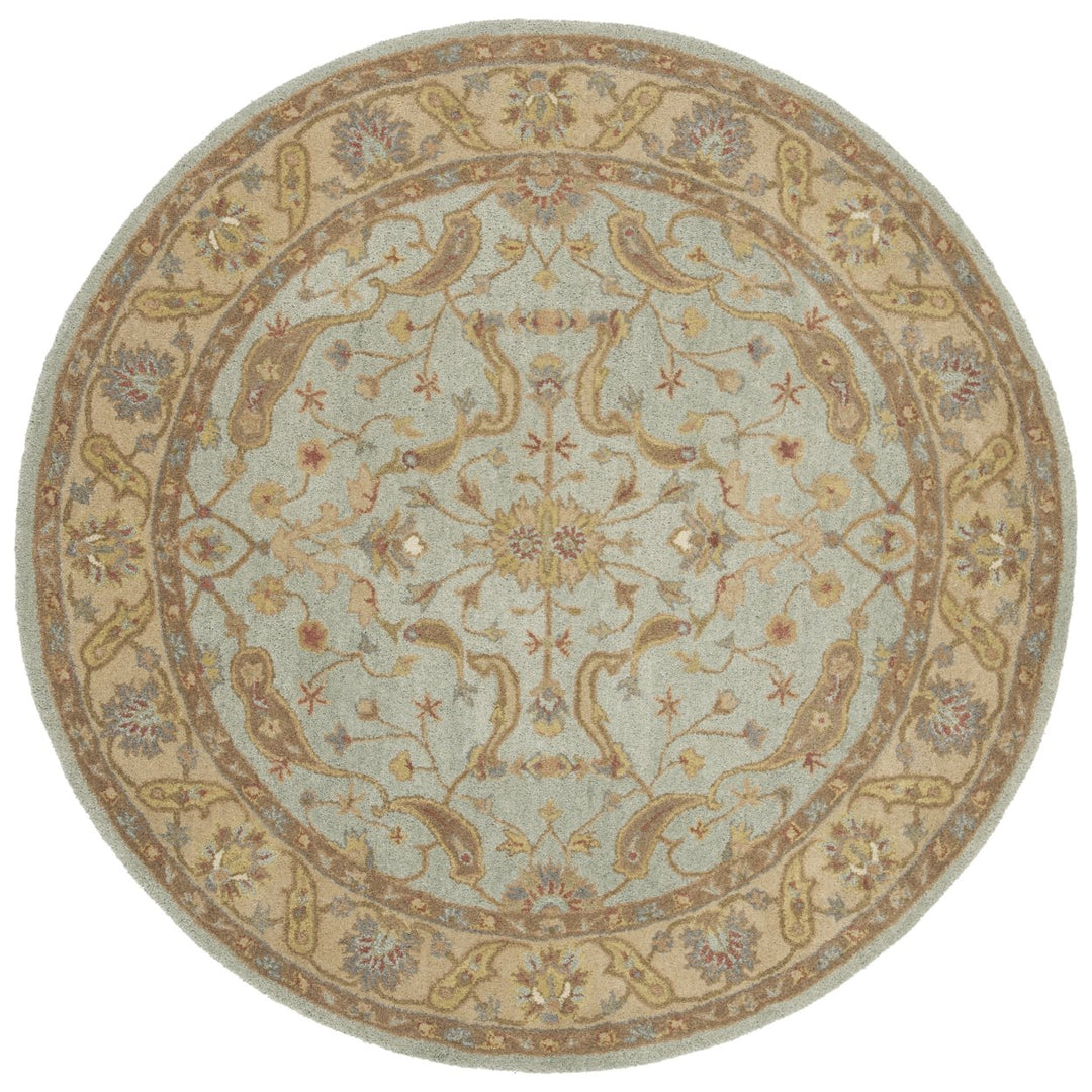 SAFAVIEH Antiquity AT311B Handmade Teal / Beige Rug Image 1