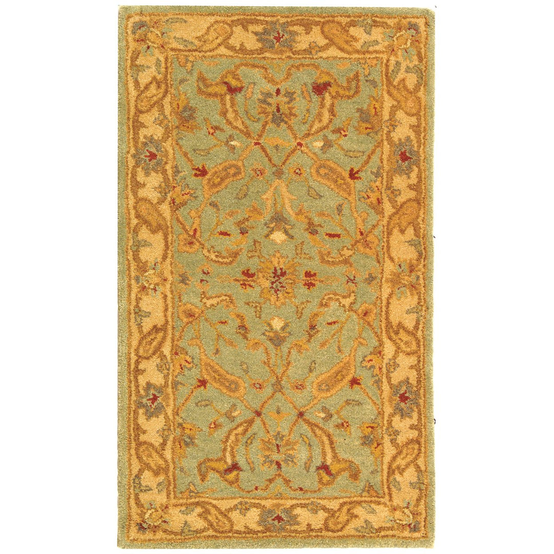 SAFAVIEH Antiquity AT311B Handmade Teal / Beige Rug Image 1