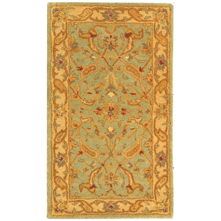 SAFAVIEH Antiquity AT311B Handmade Teal / Beige Rug Image 1