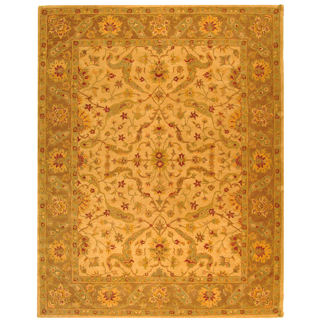 SAFAVIEH Antiquity AT311C Handmade Ivory / Brown Rug Image 1