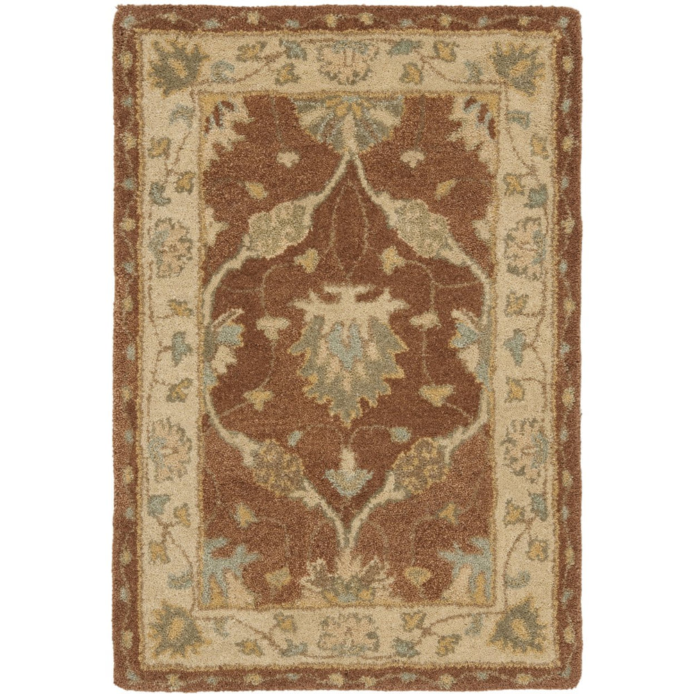 SAFAVIEH Antiquity AT315A Handmade Brown / Taupe Rug Image 2