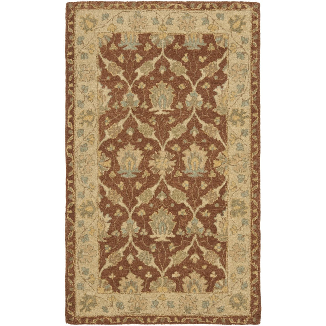 SAFAVIEH Antiquity AT315A Handmade Brown / Taupe Rug Image 4