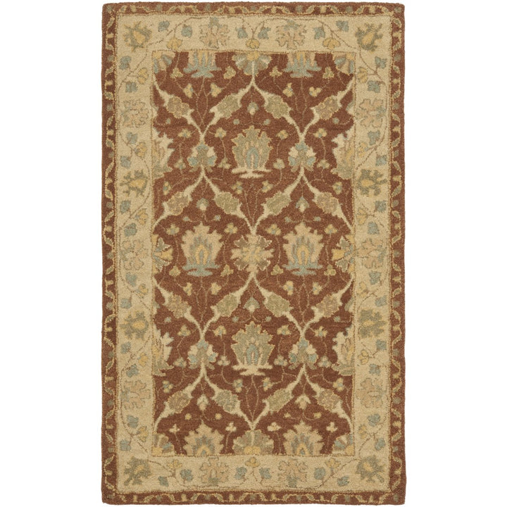 SAFAVIEH Antiquity AT315A Handmade Brown / Taupe Rug Image 4