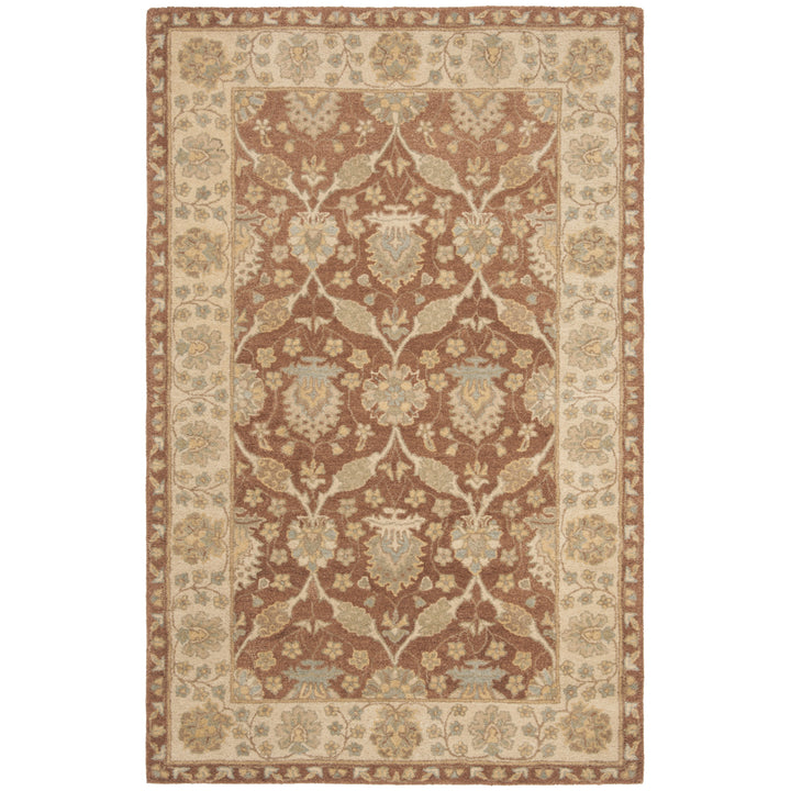 SAFAVIEH Antiquity AT315A Handmade Brown / Taupe Rug Image 5