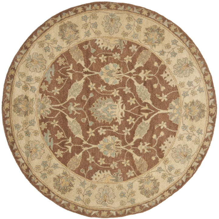 SAFAVIEH Antiquity AT315A Handmade Brown / Taupe Rug Image 6