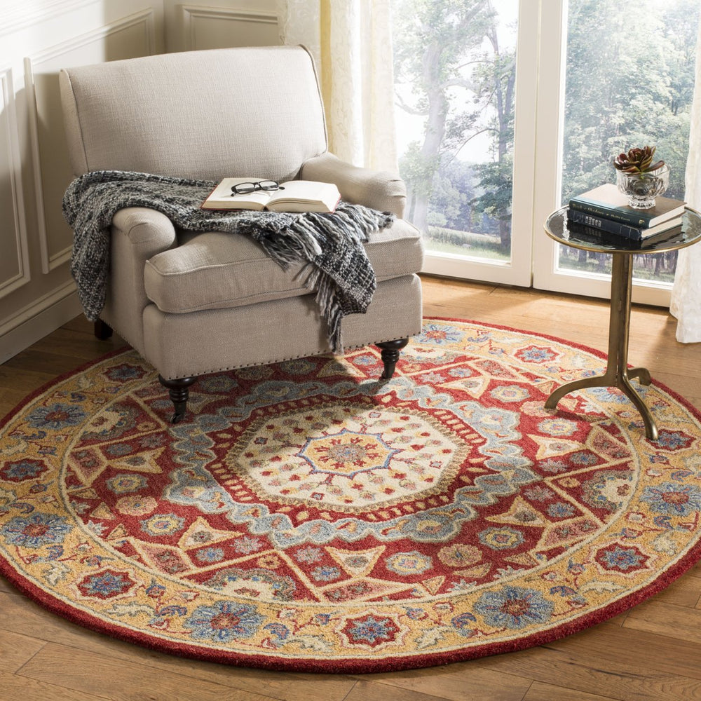 SAFAVIEH Antiquity AT501Q Handmade Red / Orange Rug Image 2