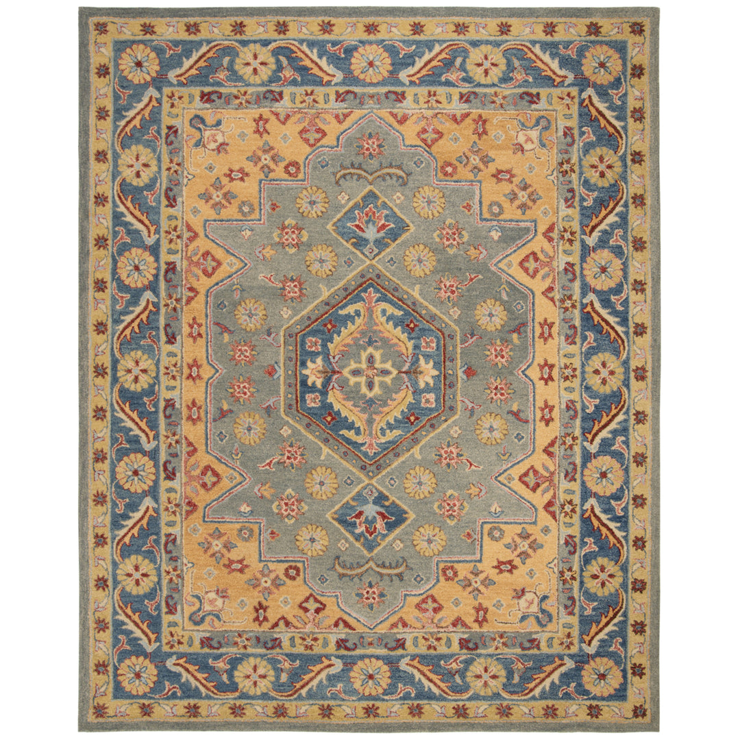 SAFAVIEH Antiquity AT504M Handmade Blue / Gold Rug Image 1