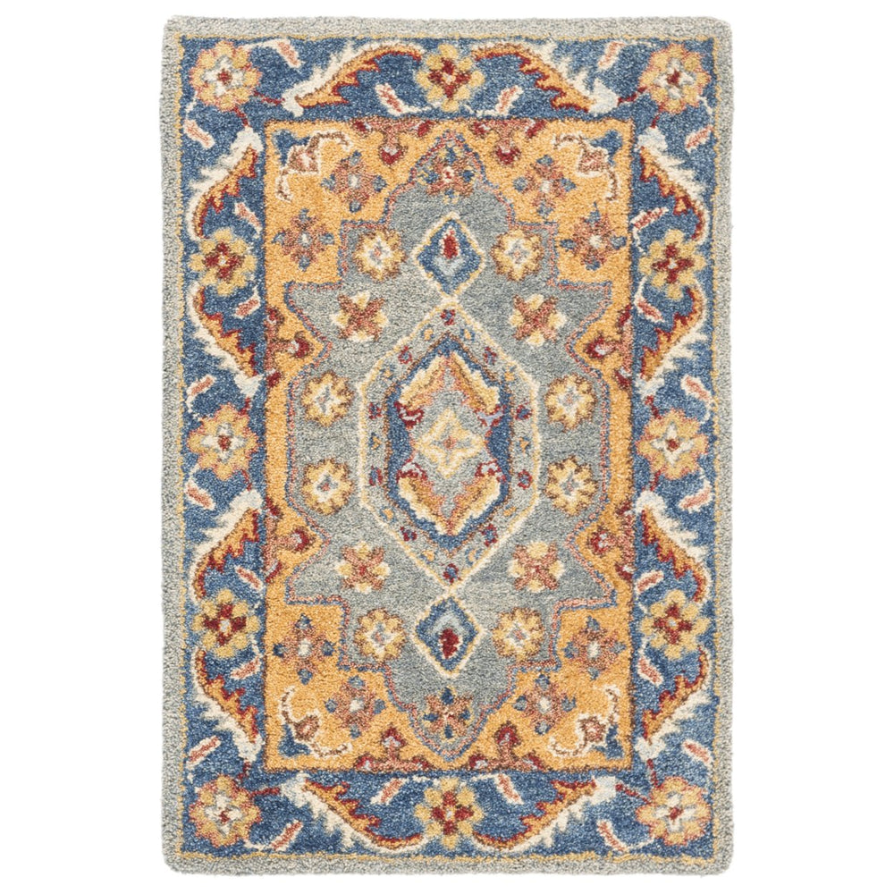 SAFAVIEH Antiquity AT504M Handmade Blue / Gold Rug Image 2