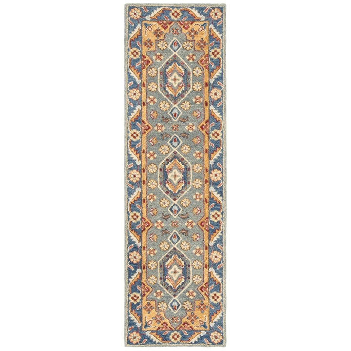 SAFAVIEH Antiquity AT504M Handmade Blue / Gold Rug Image 3