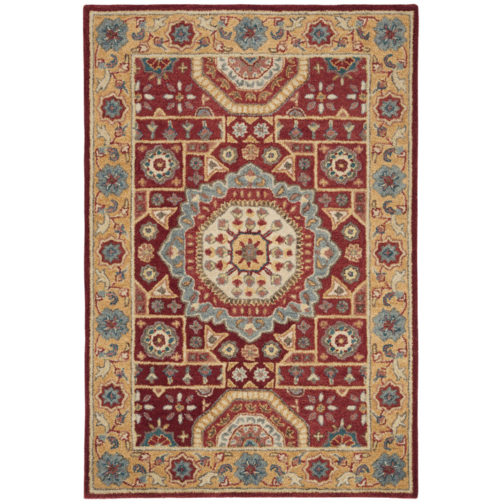 SAFAVIEH Antiquity AT501Q Handmade Red / Orange Rug Image 9