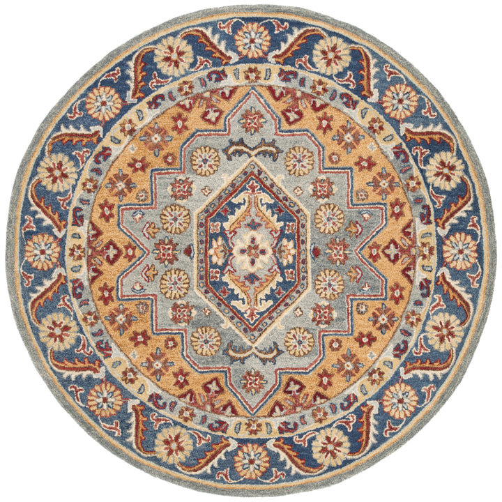 SAFAVIEH Antiquity AT504M Handmade Blue / Gold Rug Image 6