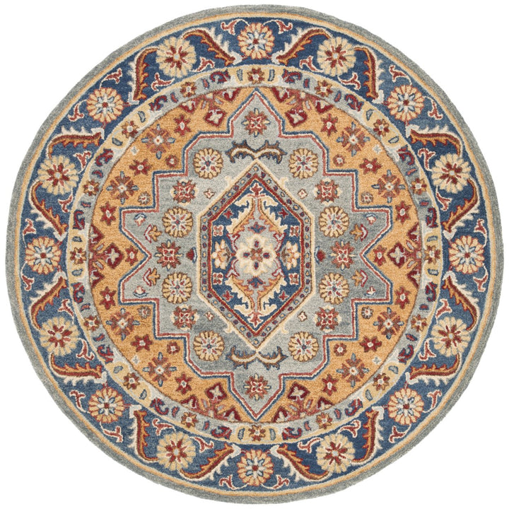 SAFAVIEH Antiquity AT504M Handmade Blue / Gold Rug Image 1