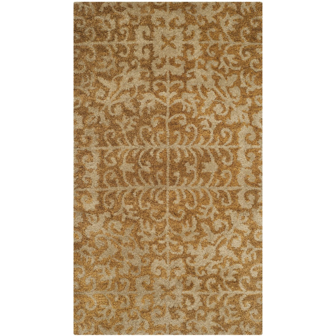 SAFAVIEH Antiquity AT411A Handmade Gold / Beige Rug Image 4