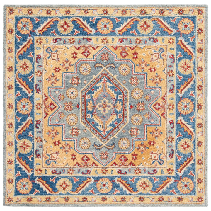 SAFAVIEH Antiquity AT504M Handmade Blue / Gold Rug Image 7