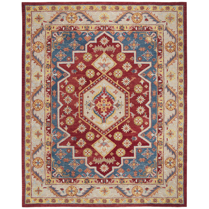 SAFAVIEH Antiquity AT503Q Handmade Red / Blue Rug Image 1