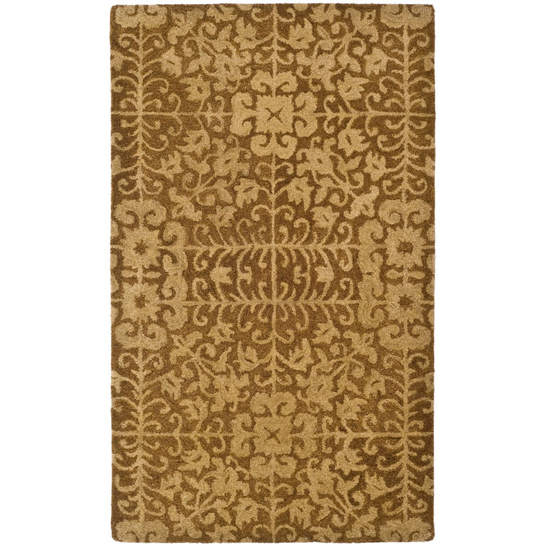 SAFAVIEH Antiquity AT411A Handmade Gold / Beige Rug Image 5