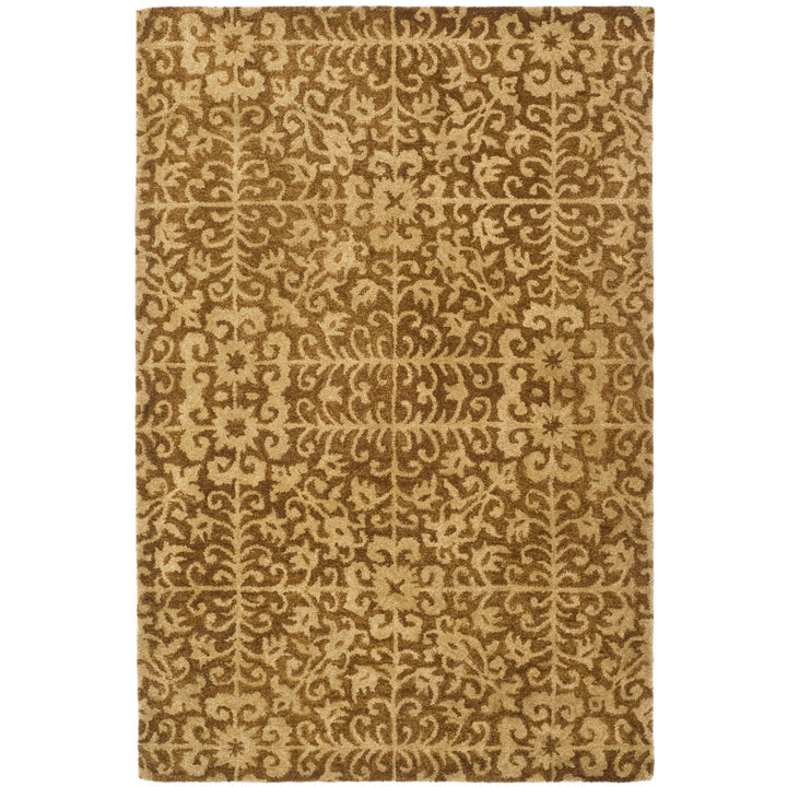 SAFAVIEH Antiquity AT411A Handmade Gold / Beige Rug Image 6