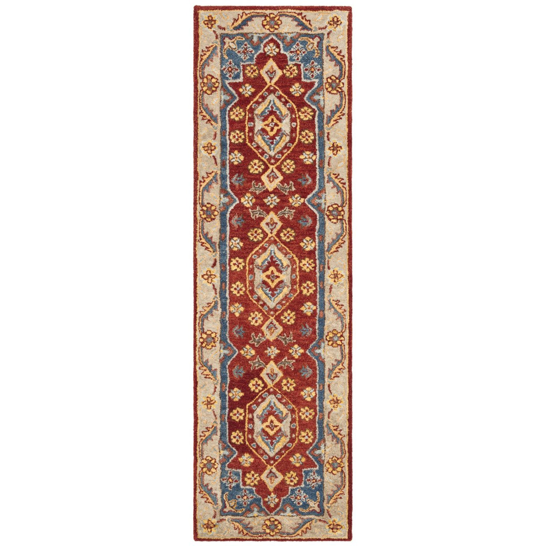 SAFAVIEH Antiquity AT503Q Handmade Red / Blue Rug Image 5