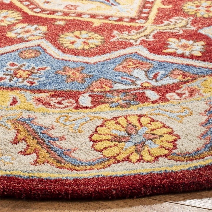 SAFAVIEH Antiquity AT503Q Handmade Red / Blue Rug Image 7